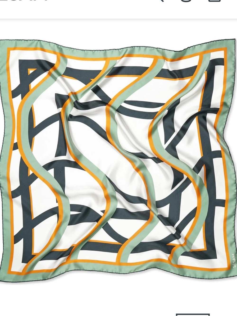 NWT. SESAM THE MODERNIST SILK SCARF